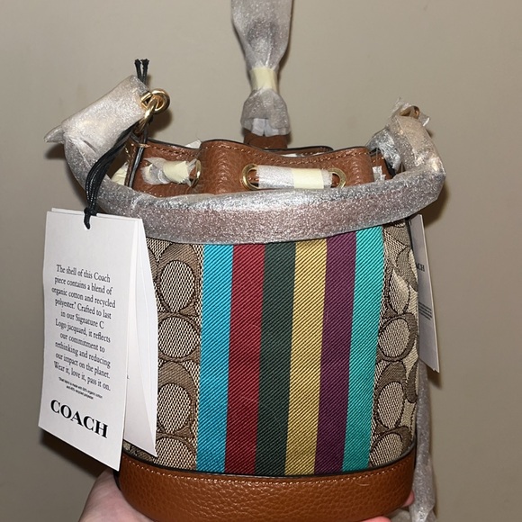 Coach Multi-color and khaki Bucket Bag NWT - Picture 2 of 2